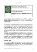 Child Protection, Welfare & Pastrol Care