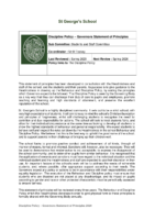 Discipline Policy Governors Statement of Principles