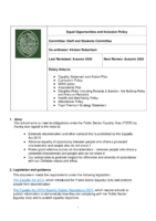 Equal Opportunities and Inclusion Policy 2024-2025