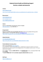 Support and Resources for Young People’s Mental Health