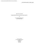 Annual Report for Year End April 2024