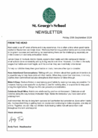 Newsletter 20 September 2024