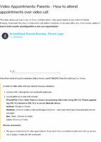 Parents – How to Attend Appointments Over Video Call – SchoolCloud Parents Evening
