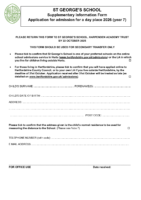 Supplementary Information Form
