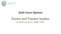 Drama and Theatre Studies