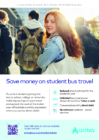 Arriva bus direct debit student poster