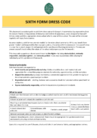 Sixth form Dress Code Policy