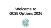 GCSE Options 2026