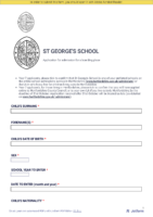 Application form for Boarding Place